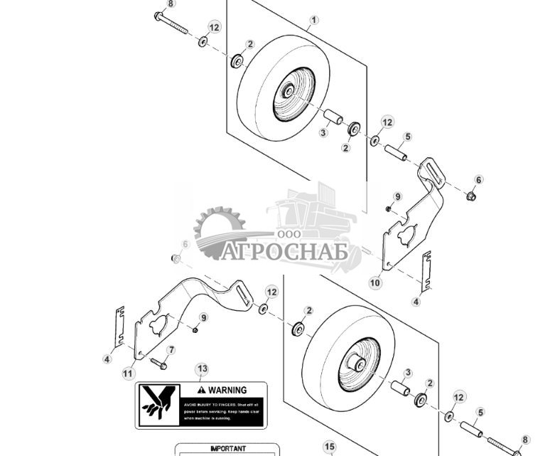 Регулирующие глубину колеса и рычаг, стандартный подборщик - ST900833 69.jpg